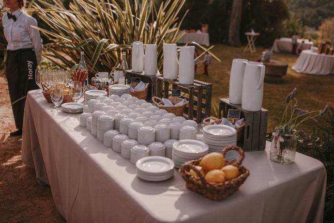 Coffee break servido por Catering Noray en un evento de empresa
