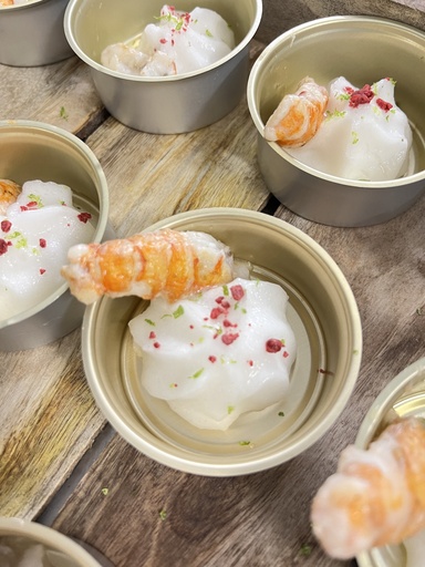 [AFP005] Cigalas sobre espuma de jengibre, lima y pimienta de sichuan con sal frambuesa XS