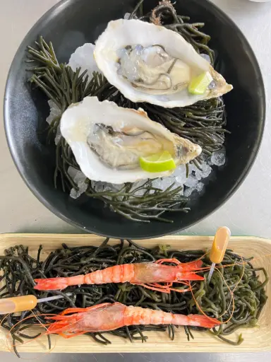 [ACP008] Gamba roja de denia confitada con vinagreta codium XS