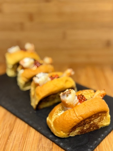 [APF018] Brioche de Gamba, crema de carabineros, salsa tártara y huevas  NEW