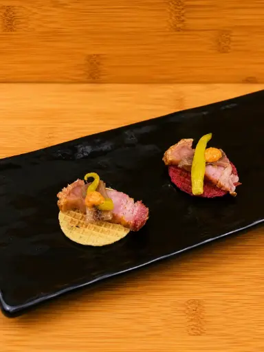 [APF098] Tartar de gilda y torreznos con mahonesa de pimentón de la Vera